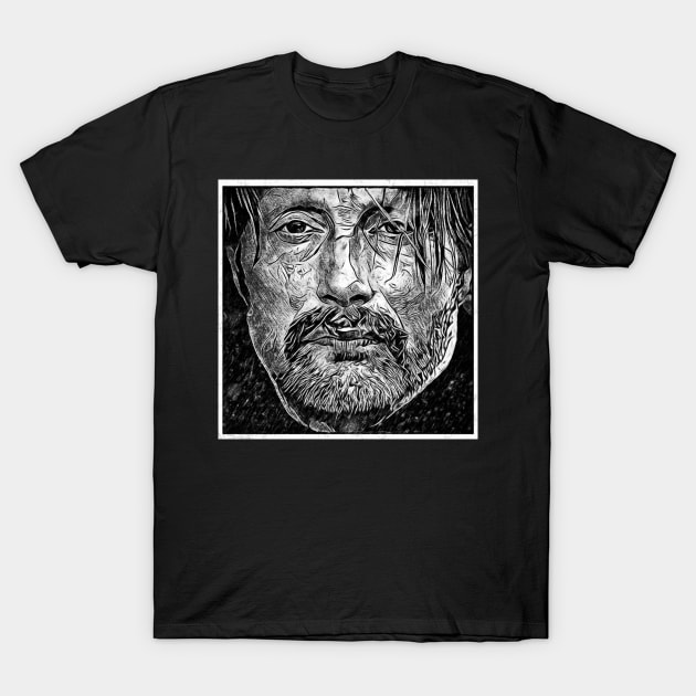 Mads in the Snow - Again T-Shirt by OrionLodubyal